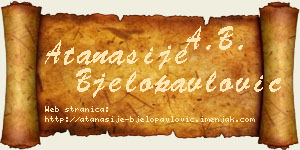 Atanasije Bjelopavlović vizit kartica